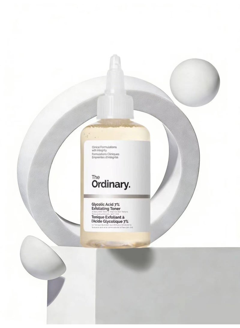 The Ordinary 240ml Glycolic Acid 7% Toner - Daily Exfoliating Facial Treatment - Image 1